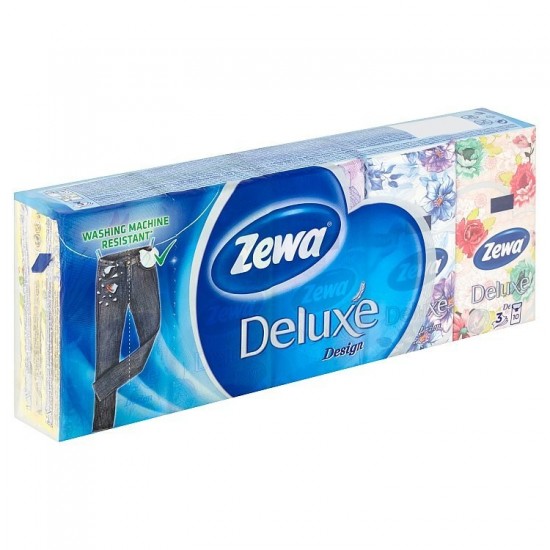 ZEWA Deluxe papierové vreckovky Design 3-vrstvové 10x10ks ZEWA Deluxe papierové vreckovky Design 3-vrstvové 10x10ks