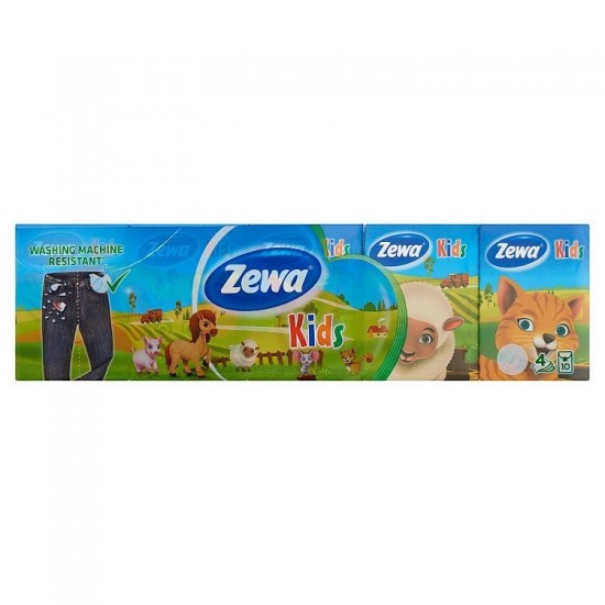 ZEWA Kids Papierové vreckovky 10x10ks - štvorvrstvové