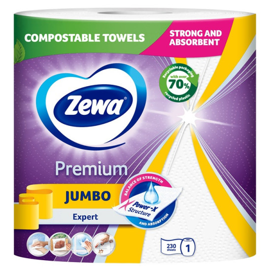 ZEWA Premium Papierové kuchynské utierky 3-vrstvové 230 útržkov ZEWA Premium Papierové kuchynské utierky 3-vrstvové 230 útržkov