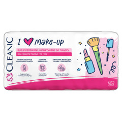 Cleanic - I love make up - Suché kozmetické papierové utierky na tvár 50ks