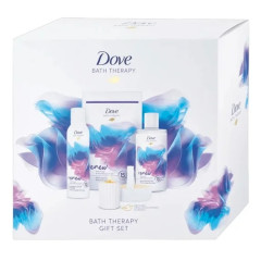 Dove Darčeková sada Bath Therapy SG 400ml, Soľ  400g, Sprchová pena 200ml, Vonná sviečka