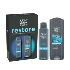 Dove Men Darčeková sada restore Sprchový gél 250ml, Deospray 48h 150ml