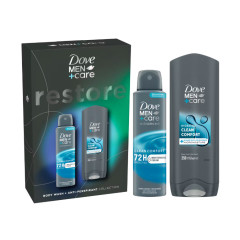 Dove Men Darčeková sada restore Sprchový gél 250ml, Deospray 72h 150ml