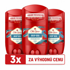 VÝHODNÁ SADA 3x OLD SPICE Tuhý deodorant - Deep Sea 50ml