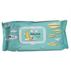 WELL DONE Detské vlhčené utierky - Aloe vera extract 72ks