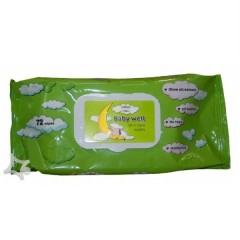 WELL DONE Detské vlhčené utierky - Olive oil extrack 72ks