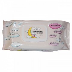 WELL DONE Detské vlhčené utierky - Sensitive 72ks
