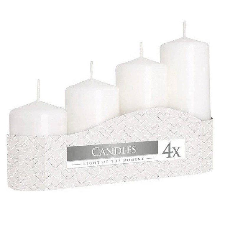 E-shop AURA Adventné Stupňovité sviečky Biele 105 g/135 g/170 g/200 g