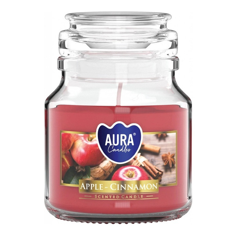 E-shop AURA CANDLES Vonná sviečka Apple-Cinnamon 120g