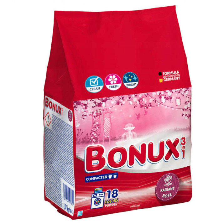 E-shop Bonux prací prášok 1,17kg Colors - Radiant Rose - 18 praní