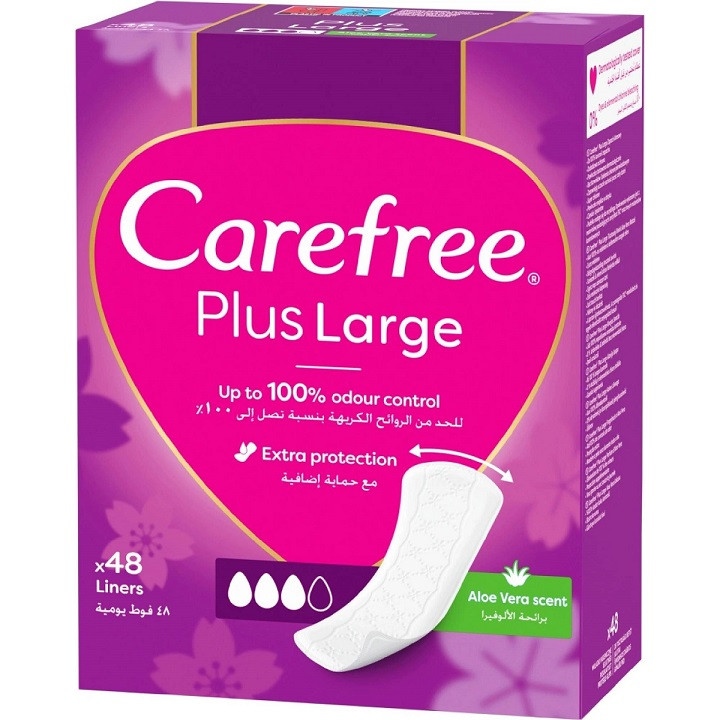 E-shop CAREFREE Slipové vložky - Plus large Aloe Vera Scent 48ks