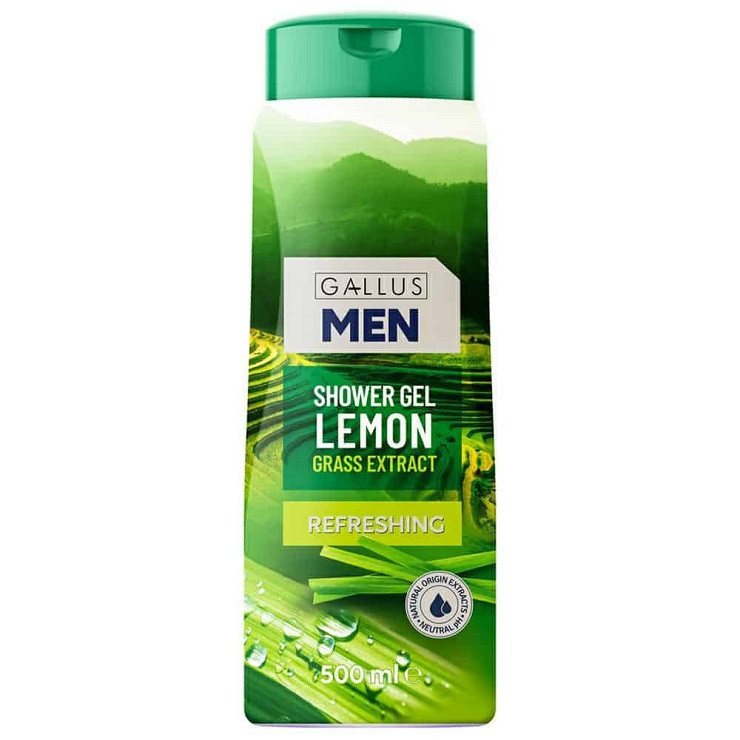 E-shop Gallus MEN Sprchový gél Refreshing Lemon Grass Extract 500ml