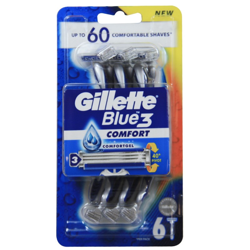 E-shop GILLETTE Blue 3 Comfort - Jednorázové holítko 6ks