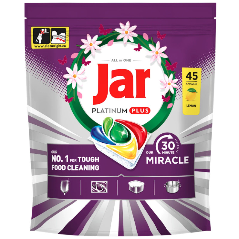 Jar Platinum Plus 30 Minute Miracle kapsuly do umývačky 45ks