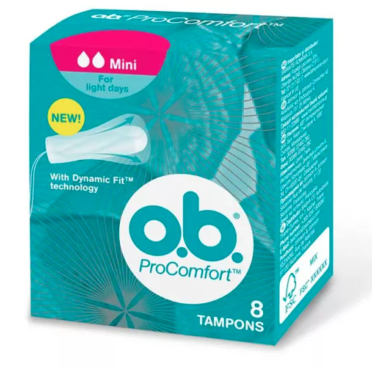 E-shop O.B. Tampóny Pro Comfort Mini 8ks