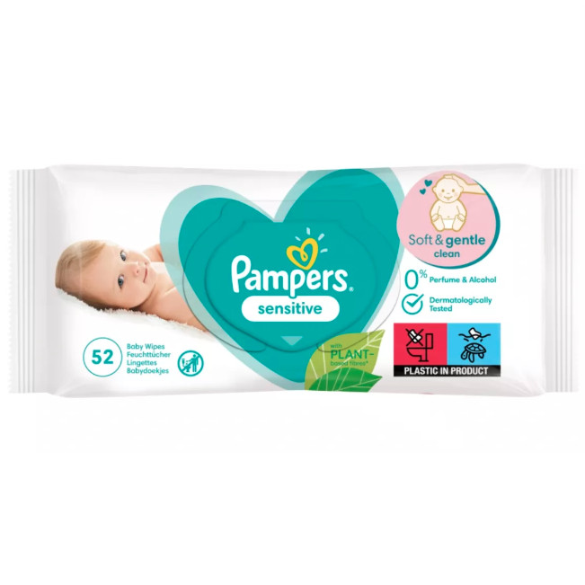 E-shop Pampers Sensitive detské čistiace utierky 52ks