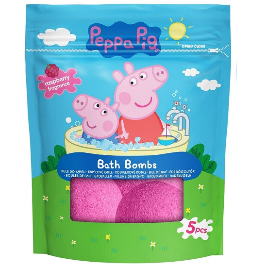 E-shop Peppa Pig Bath Bombs Šumivé guľôčky do kúpeľa pre deti 5x50g