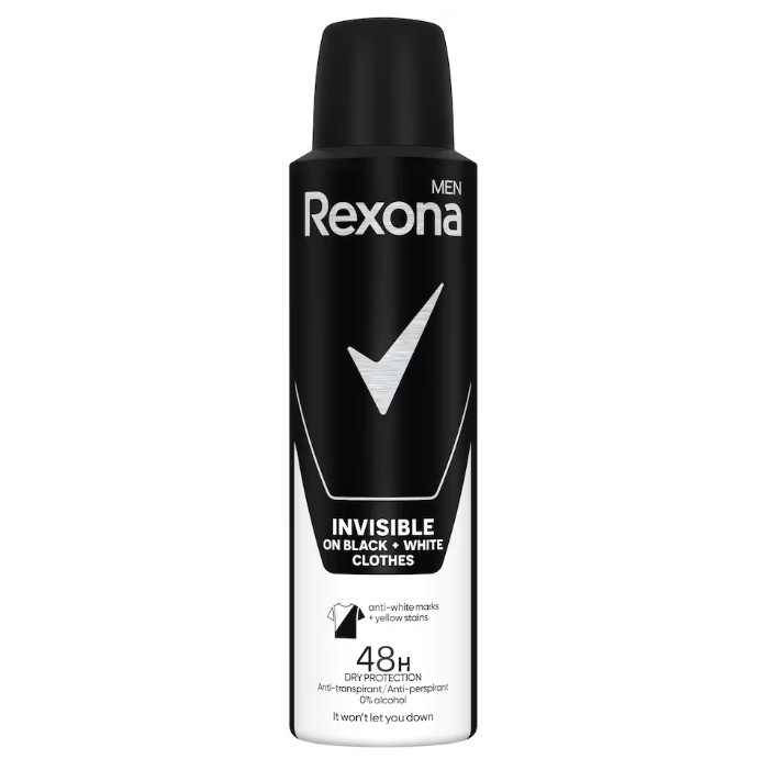 Rexona Men Invisible on black+white clothes deospray 150ml