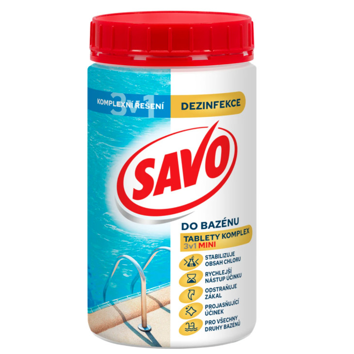 E-shop SAVO tablety do bazénu 760g MINI komplex 3v1 (38x20g)