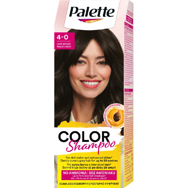 E-shop Schwarzkopf Palette Color Shampoo 4-0 tmavohnedý