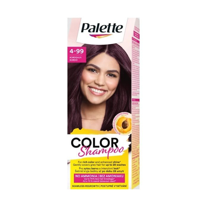 E-shop Schwarzkopf Palette Color Shampoo 4-99 bordó