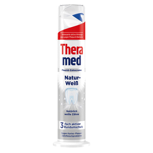 E-shop Theramed Zubná pasta Natur Weiss pumpa 100ml