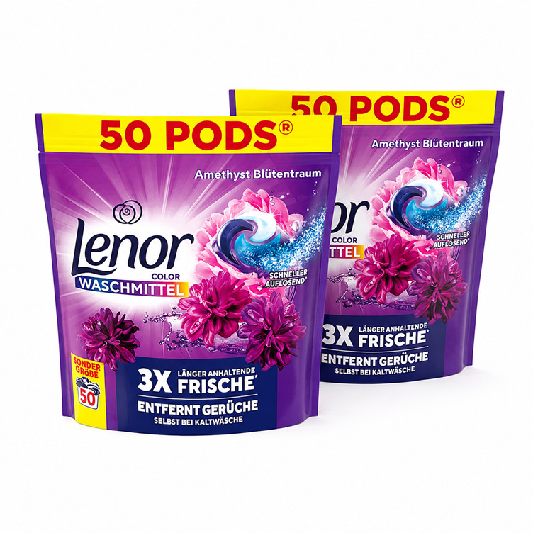 VÝHODNÁ SADA 2x Lenor gélové tablety Color Amethyst 2x50 PD