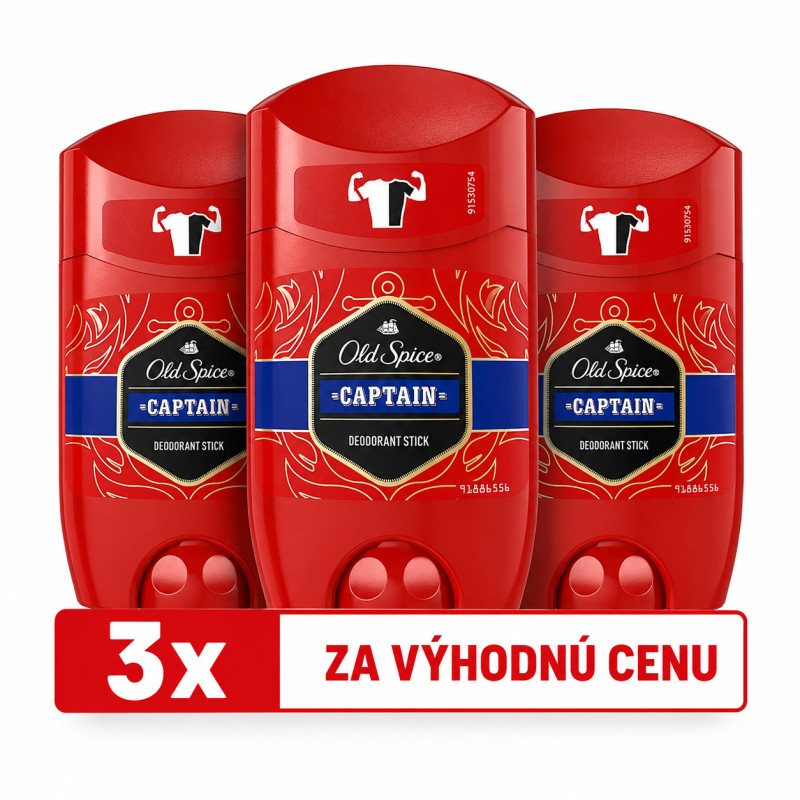 VÝHODNÁ SADA 3x Old Spice Captain deostick 50ml