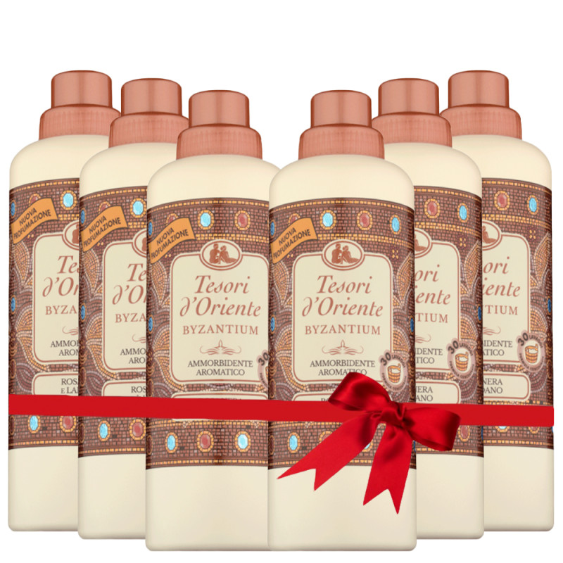 VÝHODNÁ SADA 6x TESORI D-ORIENTE Aviváž - Rosa nera e Labdano 760ml, 38 praní