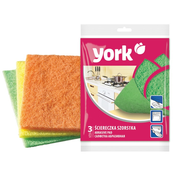 E-shop York abrazívna kuchynská utierka na nádoby 3ks